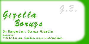 gizella boruzs business card